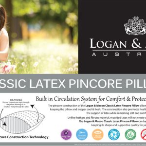 Logan & Mason Classic Latex Pincore Pillow